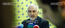Press conference of "National Self-Determination Union" leader Paruyr Hayrikyan