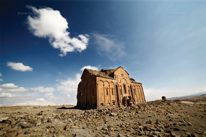 The Armenian city of a thousand and one churches, Ani. This was the capital of the Bagratuni kingdom and once the largest city in the region, with its scattered churches and other buildings. Today, it is finally open to tourists. Guides present it as a ci