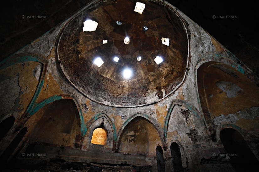 The bathhouses of Kars. Bearing a typical Byzantine style, the bathhouses were located in the lower part of the fortress, near the river. They are in a state of neglect today, filled with rubbish
