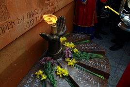 На территории церкви «Сурб Саргис» в Пятигорске открыли мемориал памяти жертв Геноцида армян