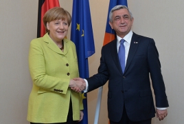 Sargsyan, Merkel talk German stance on Genocide, Armenia-EU prospects