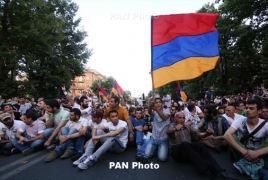 Police use water cannons to disperse electricity price hike rally in Yerevan