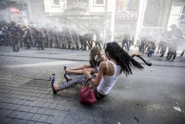 Turkish police fire water cannons to disperse gay pride parade