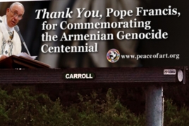“Thank You, Pope Francis” billboard installed in Massachusetts