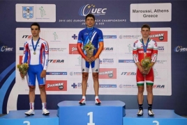 Armenian cyclist wins gold at European Track Championships