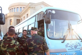 100 freedom fighters leave Artsakh for Armenian-Azerbaijani border