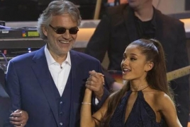 Ariana Grande teases music vid for Andrea Bocelli duet 