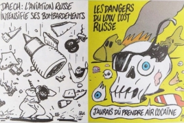 Журнал Charlie Hebdo опубликовал карикатуры о разбившемся в Египте российском лайнере
