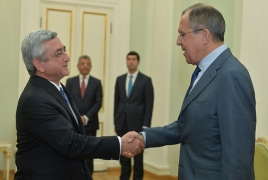 President Sargsyan, Russia’s Lavrov talk cooperation, Karabakh conflict