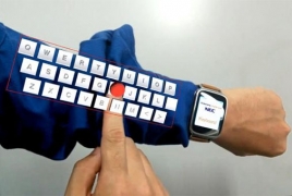 NEC virtual keyboard lets you text from your forearm
