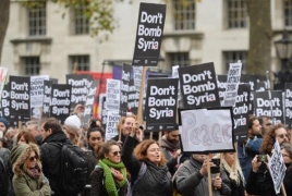 Don't bomb Syria: London protesters oppose UK airstrikes on IS