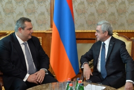 President Sargsyan, Greek Defense Minister talk military cooperation