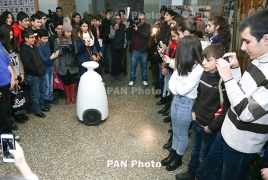 Robot Boris visits Armenian school of mathematics and physics