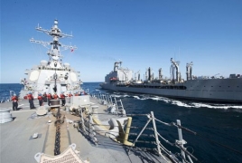 U.S. says Iran carried out rocket tests near American warships