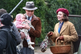 “Five Seconds of Silence” on-set pics feature Brad Pitt, Marion Cotillard