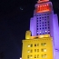 Los Angeles City Hall lit up in Armenian tri-color