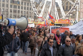 В Амстердаме прошли шествие и митинг к 101 годовщине армянского Геноцида
