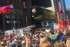 Thousands gather in Times Square to commemorate Genocide anniv.