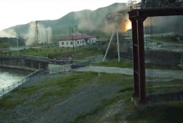 Footage of Azeri rocket attack on Karabakh settlements lands online