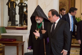 Духовный лидер армян Франции на встрече с Олландом затронул тему агрессии Азербайджана против Карабаха