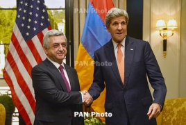 President Sargsyan, State Secretary Kerry discuss Karabakh settlement