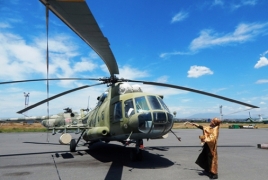 Освящена эскадрилья ударных вертолетов на российской авиабазе в Армении