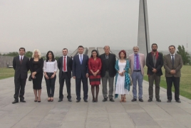 Vice president of Ecuador’s parliament visits Armenian Genocide memorial