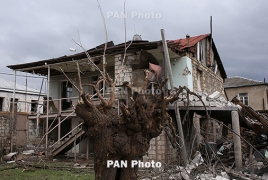 Процесс восстановления разрушенных вследствие военной агрессии Азербайджана домов в Мартакерте завершается