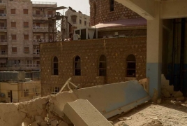 Armenian church in Aleppo badly damaged in rocket attacks