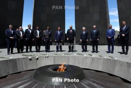 Czech Republic President visits Armenian Genocide memorial