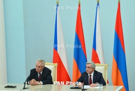Armenian, Czech presidents talk Karabakh conflict, EU cooperation