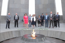 Georgian Parliament Vice-Speaker visits Armenian Genocide memorial