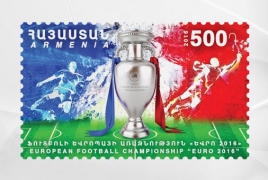 Armenia issues fresh stamp dedicated to Euro 2016