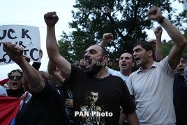 When Armenians protest and fight