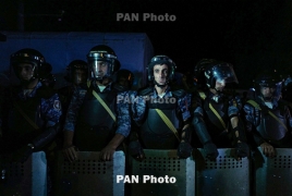 Tear gas, stun grenades, violence near seized police HQ in Yerevan