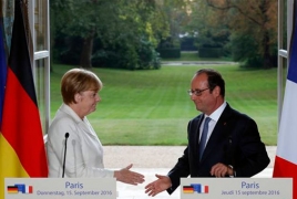 Hollande, Merkel meet in Paris to discuss EU's future