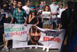 Hundreds rally in Baku to protest against Azeri referendum