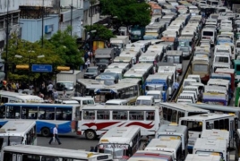 Venezuela bus strike causes traffic chaos in Caracas