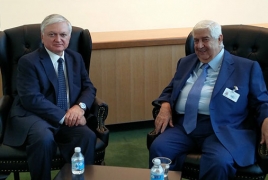 Armenian, Syrian Foreign Ministers talk Middle East crisis in NYC