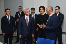 Саргсян посетил Общественную телекомпанию Армении в связи с 60-летним юбилеем