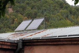 First-ever solar water heater installed in Armenia's Lori province