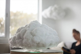 This levitating cloud is actually a Bluetooth speaker