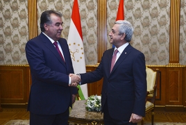 Саргсян: Необходимо углублять и укреплять межгосударственные отношения с Таджикистаном