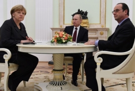 Путин, Меркель и Олланд обсудили ситуацию в Сирии