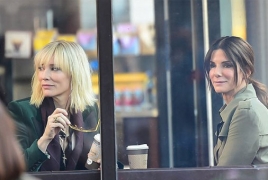 1st look at Cate Blanchett, Sandra Bullock on “Ocean's Eight” set