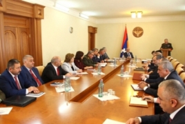 Президент НКР обсудил вопросы военного строительства на заседании Совета безопасности