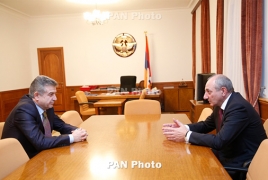 Karabakh leader, Armenian PM talk expansion of economic cooperation