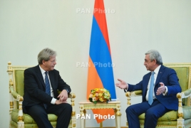 Президент Армении и глава МИД Италии обсудили процесс урегулирования карабахского конфликта