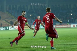 Сборная Армении вырвала победу у черногорцев в отборочном матче ЧМ в Ереване