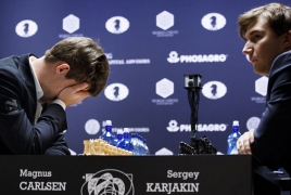 Карякин победил Карлсена и вышел вперед в матче за звание чемпиона мира по шахматам
